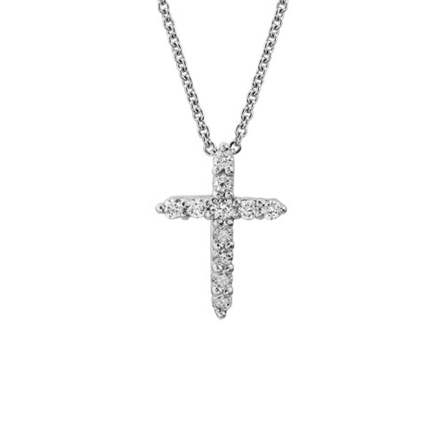 White Gold Diamond Cross Necklace - Simmons Fine Jewelry