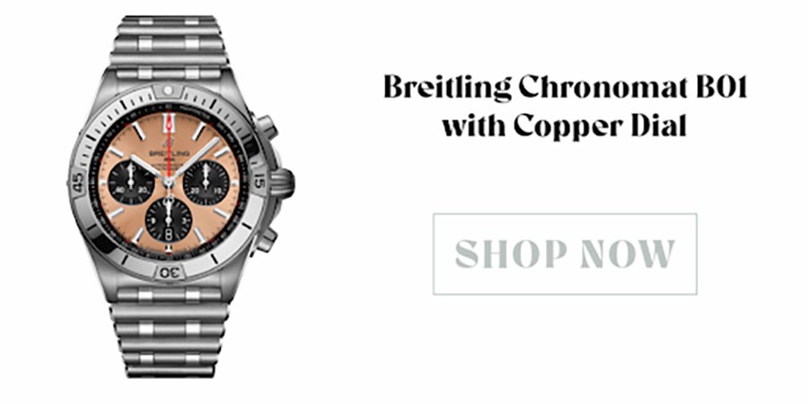 breitling chronomat B01 with copper dial watch