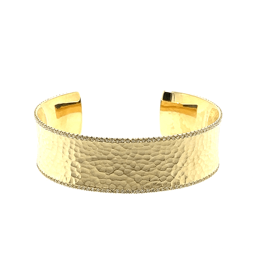 KENNETH JAY LANE Gold Hammered Cuff – PRET-A-BEAUTE