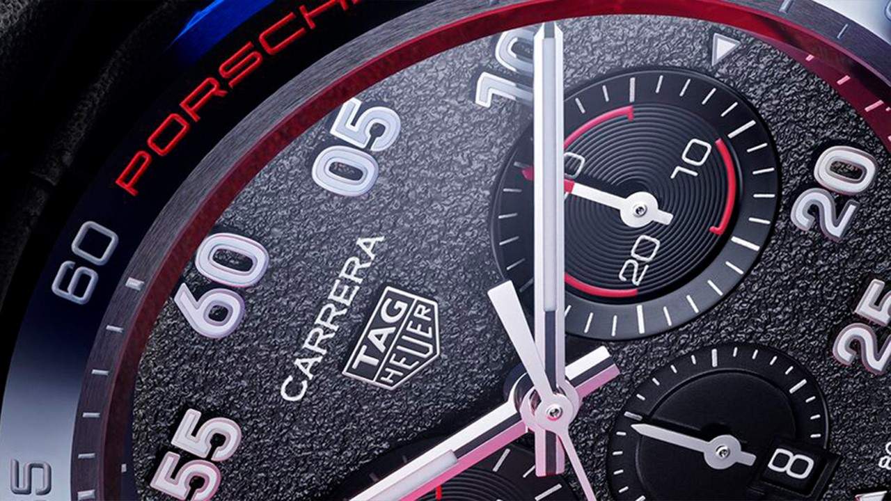 Tag Heuer Carrera x Porsche watch dial.